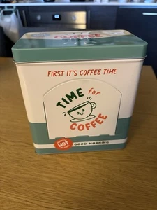 Retro American VintageS tyle Coffee Metal Tin Storage Container - Picture 1 of 5