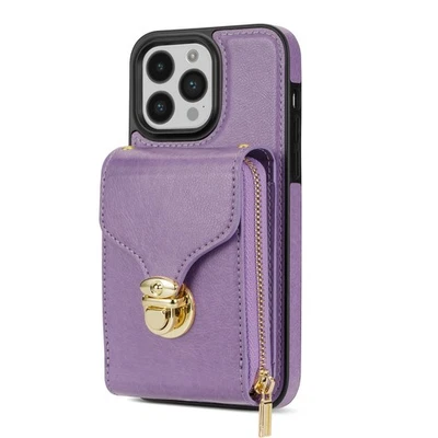 Funda Bandolera Hebilla Cuero Para Apple iPhone16 15 14 13 12 11 8 7 X/XS Pro Max Foto 1 de 4