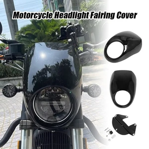 Motorcycle Headlight Grill Fairing Cover Plastic Windshield Front Fork Mount. - Picture 1 of 13
