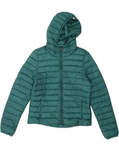 MARELLA Womens EMME Hooded Padded Jacket UK 14 Medium Green Polyester BW01 - Picture 1 of 5