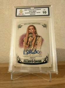 Kate Abdo on Card Auto A&G Set 23-24 TOPPS UCC FLAGSHIP MGC GRADED 10 - Picture 1 of 2