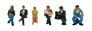 Scenecraft 36-045 Station Passengers Sitting (Pk6) Figures OO Gauge - Picture 1 of 1