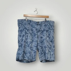 Tommy Bahama Shorts Mens 40 Blue Floral Linen Casual Summer Style Soft Breathabl - Picture 1 of 8
