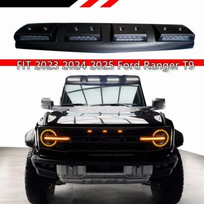 光泽黑色车顶灯条灯带 LED DRL 适合福特 Ranger 2023-2026 — 第 1/4 张图片