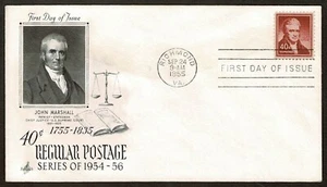 SG27 UNITED STATES 1955 FDC Regular issue 40c John Marshall - Picture 1 of 2