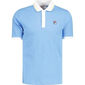 FILA SEB POLO GRAPHIC SHIRT BLUE-WHITE-CREAM/GOLD - Picture 1 of 3