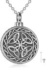 SHEAISRS Celtic Knot Urn Necklace for Ashes 925 Sterling Silver Heart... 