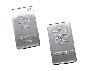 Zinc Metal Ingot, Zinc Metal Sample, Zinc 1 Troy Ounce Ingot 99.9% (31.1 Grams) - Imagen 1 de 4