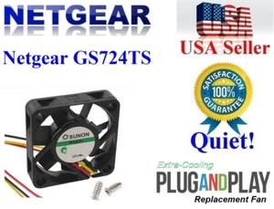 1x **Quiet** Plug-n-Play Netgear GS724TS Fan Replacement Brand New - Picture 1 of 6