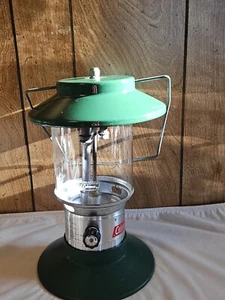 Vintage Coleman Propane Lantern Dual Mantle Model 5114 Green Made in USA - Picture 1 of 11