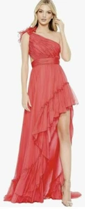 Mac Duggal One Shoulder Strappy Back Cut Out Formal Gown Maxi Dress 4 - Picture 1 of 12