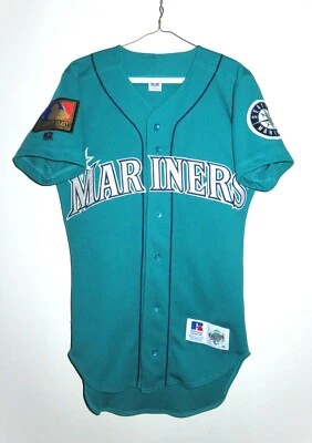 Authentic 1994 Russell Athletic Alex Rodriguez Seattle Mariners Jersey Teal 36 S - Image 1 of 4