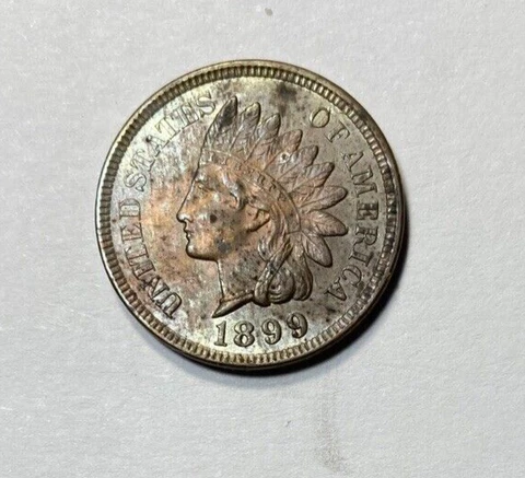1899 Indian Cent Pretty Original Color Unc with Issues VALUE PRICED Cover