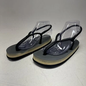 Vtg Pirate Sandals Tiddies Style Unisex 3 Layer Sandals Flip Flops Blue Gray 7-8 - Picture 1 of 10