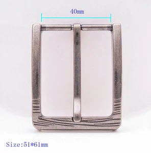 1-1/2" (40 mm) Nickel Free Single Prong Rectangular mens Belt Buckle Replacement - Picture 1 of 12