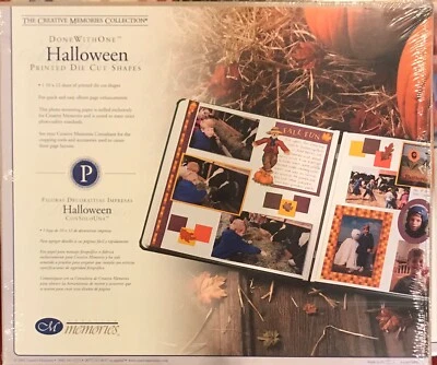 CREATIVE MEMORIES DONE WITH ONE HALLOWEEN  PRINTED DIE CUT SHAPES NIP 8 X 10 - Image 1 of 3
