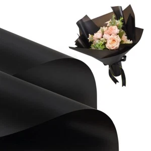 20 PCS Black Floral Wrap Matte Floral Wrapping Paper Flower Bouquet Wrapping ... - Picture 1 of 6