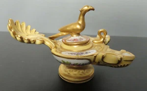 ANTIGUO TINTERO DE PORCELANA FRANCÉS SEVRES AÑOS 1770 - Imagen 1 de 11