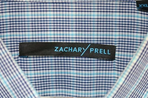 Zachary Prell mens Size XXL Blue Dress Shirt Long Sleeve Button Plaid Checks - Picture 1 of 9