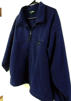 BLANCO SIERRA Para Hombres Azul Real Profundo Informal Cómoda Cremallera Completa Top Chaqueta Microfleece L Foto 1 de 4