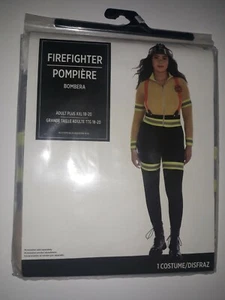 Sexy Firefighter Costume Women's Adult Plus 2XL XXL 18-20 Halloween Costume NEW - Picture 1 of 7