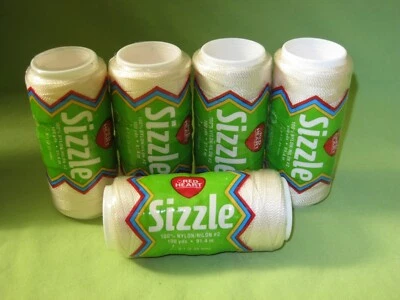 Red Heart SIZZLE Macrame & Crochet Cord NYLON THREAD 5 X 100 Yards IVORY #8110 - Image 1 of 2