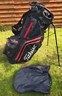 Titleist Hybrid 14 Black/Red/White Carry/Stand Bag With Raincover 