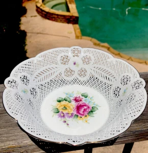 "Encaje de porcelana Moga Rumania hecho a mano/pintado firmado calidad excepcional 7,5""" - Imagen 1 de 7