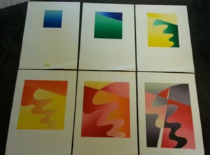 Juego de 6 abstractos sin título de Thom De Jong (artista holandés de Nueva York de los años 70 80) - Imagen 1 de 7