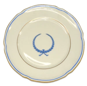 Castleton China EMPIRE 8" Salad Plate Blue Laurel Wreath Discount on Multiple - Picture 1 of 3