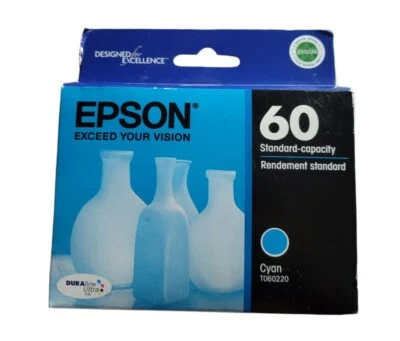 Epson 60 CYAN ink cartridge - EXPIRED, unopened - Image 1 of 2