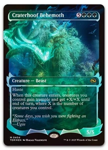 Craterhoof Behemoth (Showcase) #404 (Foil) (NM) Tarkir Dragonstorm TDM Magic MTG - Picture 1 of 2