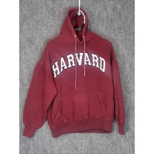VTG Harvard Hoodie Authentic Life Apparel Pullover Mens Size L College Maroon - Picture 1 of 8