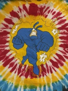 Camiseta vintage de los 90 The Tick Tie Dye XL puntada única 1996 dibujos animados retro de zorro - Imagen 1 de 7
