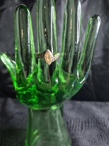 Anillo tamaño 6,5 esterlina 925 marcado con piedra cristal transparente - Imagen 1 de 6