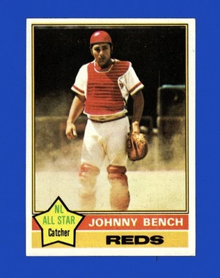 Johnny Bench Topps Set-Break #300 1976 en muy buen estado-en muy buen estado (arruga) *GMCARDS* Foto 1 de 2
