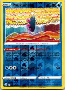 Pyukumuku 077/264 - SWSH08: Fusion Strike Reverse Holo | Mezcla y combinación - Imagen 1 de 2