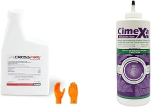 Crossfire Liquid 13 oz & CimeXa Dust Insecticide - Bed Bug, Flea, Tick Control - Picture 1 of 5