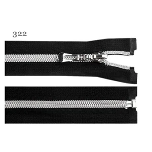 Reißverschluss - Spirale - teilbar - 75cm - metallisiert - schwarz - Bild 1 von 3