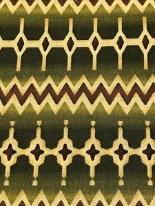 Fabric Tribal Blanket Aztec African Design Olive Rust on Cotton 1/4 Yard (48) - Picture 1 of 6