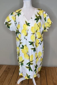 Ellison NWT $48.99 women’s Sunny lemon dress Size M White P8 - Picture 1 of 7