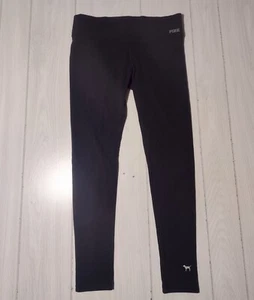 Victoria’s Secret PINK M Women’s Black Cropped Athletic Leggings Ultimate - Picture 1 of 6
