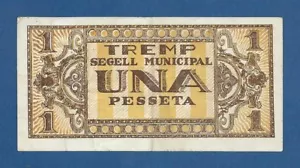 CONSELL MUNICIPAL DE TREMP -- 1 PESETA SIN FECHA -- EBC- -- 3ª EMISION . - Imagen 1 de 2