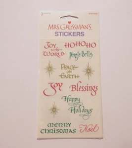 Mrs. Grossman's Stickers Lot of 3 Sheets New Package ~Card Captions Christmas~ - Picture 1 of 1