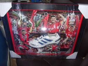  STEVEN GERRARD LIVERPOOL SIGNED BOOT DISPLAY AFTAL - Picture 1 of 3