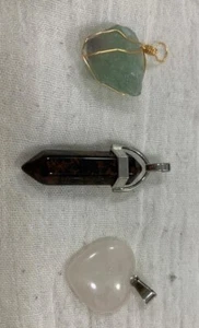 NATURAL PENDANT QUARTZ CRYSTAL ENERGY HEALING FOR NECKLACE SET 3 - Picture 1 of 1