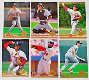 6 Baseball cards ALL ST LOUIS Cardinals FLEER UL TRA 1994 Unforgettable team - Picture 1 of 2