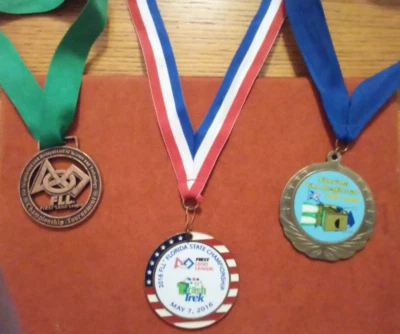 Rare Vintage First Lego League World Class Season Medals and Lanyards - Image 1 of 3
