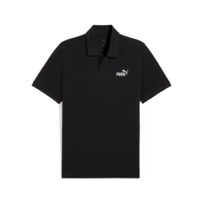 Puma Polo in piqué con logo Essentials N.1 Da uomo black - Immagine 1 di 4
