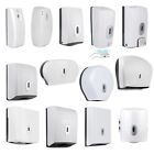 WALL MOUNTED SOAP ROLL PAPER DISPENSER AUTOMATIC TISSUE JUMBO DISPENSERS WHITE
